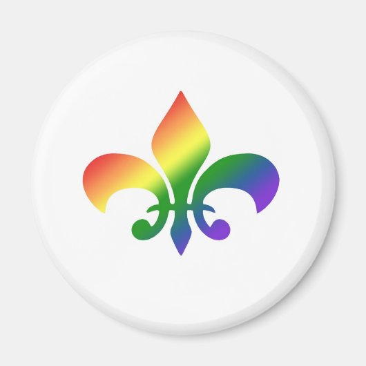 Rainbow Gradient Lilie Magnet (Vorne)