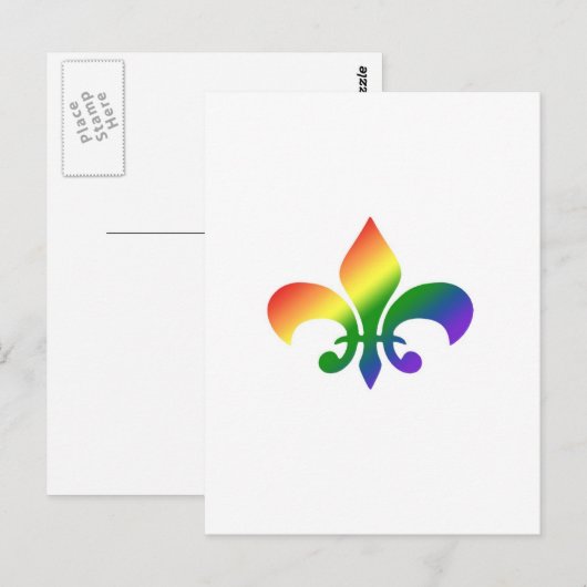 Rainbow Gradient Lilie Postkarte (Vorne/Hinten)