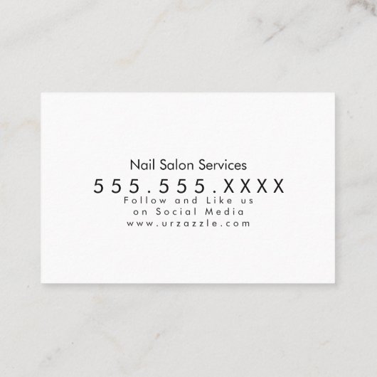 Rainbow Gradient Makeup Salon Nails Eyelashes Visitenkarte (Rückseite)