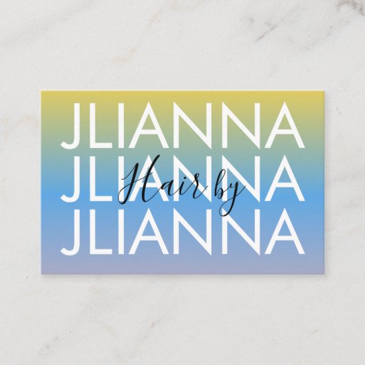 Rainbow Gradient Makeup Salon Nails Eyelashes Visitenkarte (Vorderseite)