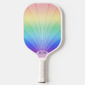 Rainbow-Gradient mit Fan-Form Pickleball Schläger (Rückseite)