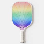 Rainbow-Gradient mit Fan-Form Pickleball Schläger (Vorderseite)