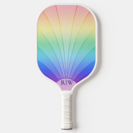Rainbow-Gradient mit Fan-Form Pickleball Schläger