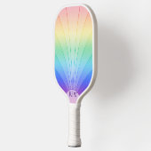Rainbow-Gradient mit Fan-Form Pickleball Schläger (Links)