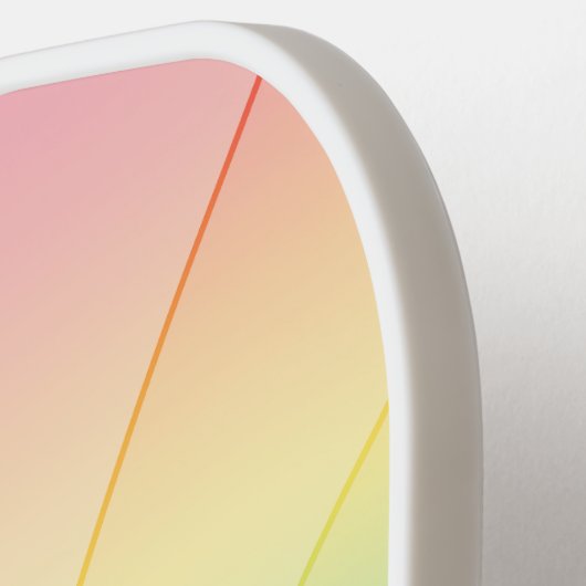 Rainbow-Gradient mit Fan-Form Pickleball Schläger (Linke Seite)