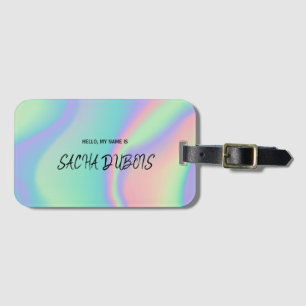 Rainbow Gradient Name Gepäckmarke Gepäckanhänger