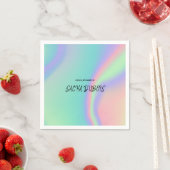 Rainbow Gradient Name Napkins Serviette (Beispiel)