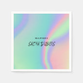 Rainbow Gradient Name Napkins Serviette (Vorderseite)