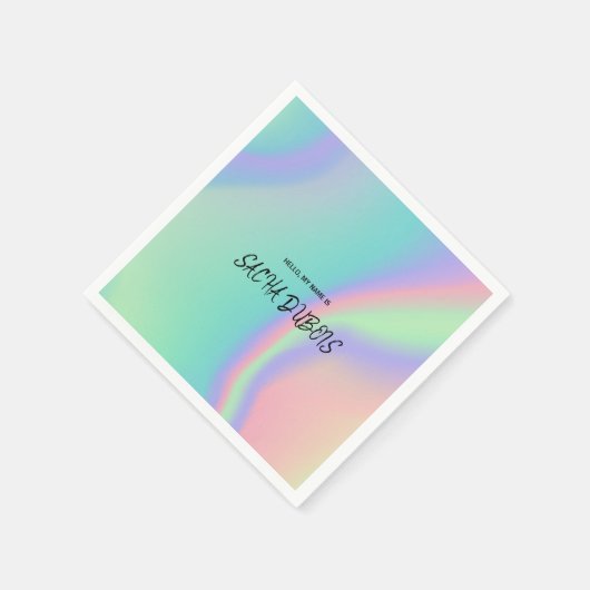 Rainbow Gradient Name Napkins Serviette (Ecke)