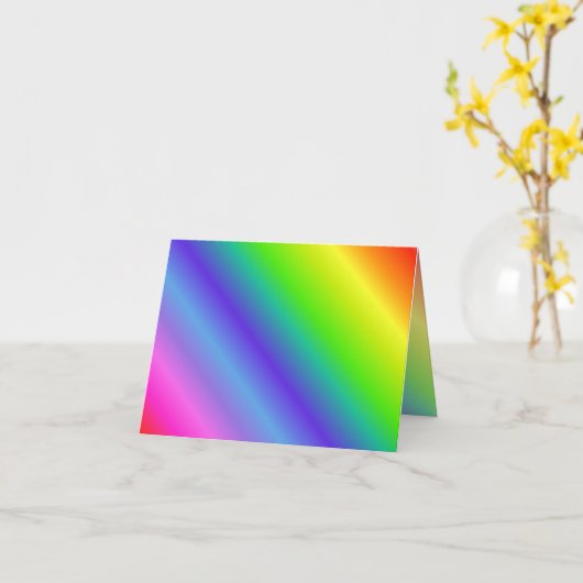 Rainbow Gradient Note Card Karte (Gelbe Blume)