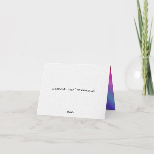 Rainbow Gradient Note Card Karte (Rückseite)