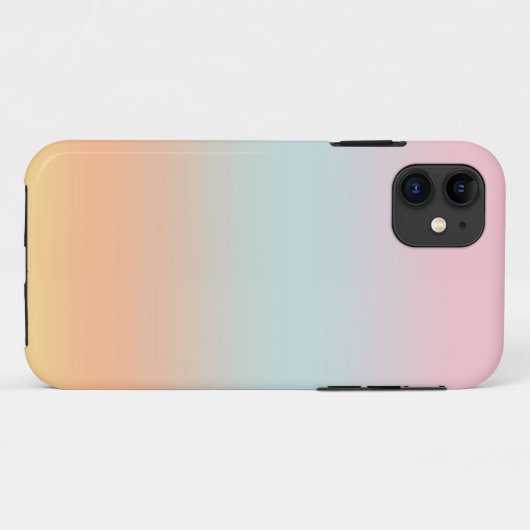 Rainbow Gradient Ombre Pink Blue Peach Custom Case-Mate iPhone Hülle (Rückseite (Horizontal))