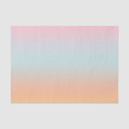 Rainbow Gradient Ombre Pink Blue Peach Custom Seidenpapier (Vorderseite)