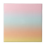 Rainbow Gradient Ombre Pink Fliese<br><div class="desc">Schönes digitales Aquarell rosa lila pfirsichgelbe Farbverlauf ombre Design. Einfach,  ruhig,  entspannend und glänzend,  boho,  schicke moderne Design. Gradient Geschenk. Personalisierte Geschenke. Personalisierte Geschenke</div>