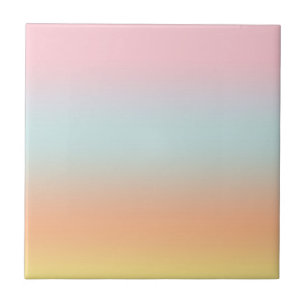 Rainbow Gradient Ombre Pink Fliese