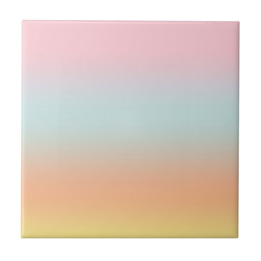 Rainbow Gradient Ombre Pink Fliese (Vorderseite)