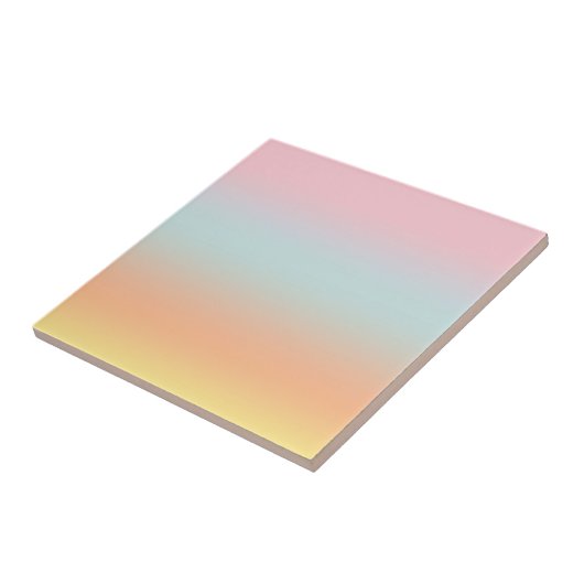 Rainbow Gradient Ombre Pink Fliese (Seite)