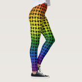Rainbow Gradient Painted Weave Muster Leggings (Rechts)