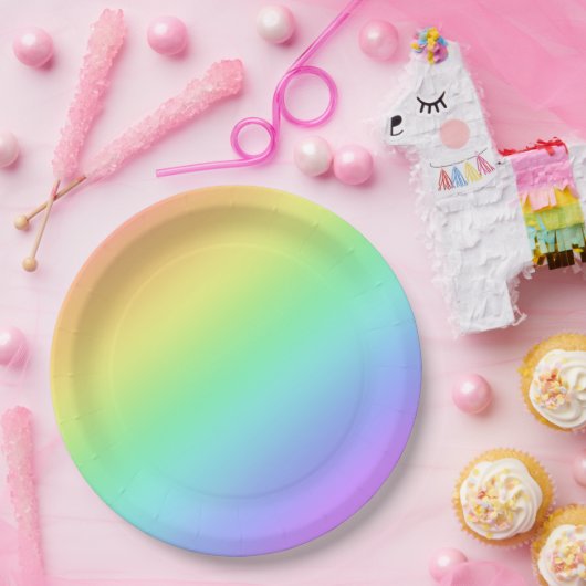 Rainbow Gradient Pappteller (Party)