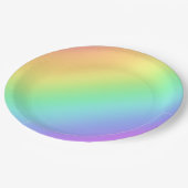 Rainbow Gradient Pappteller (Schrägansicht)
