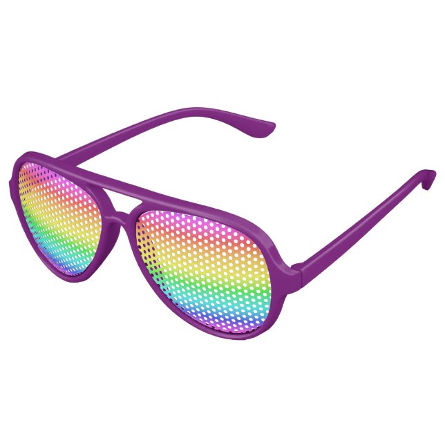 Rainbow Gradient Party Partybrille (Schrägansicht)