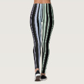 Rainbow Gradient Pastell Stripes Leggings (Rückseite)
