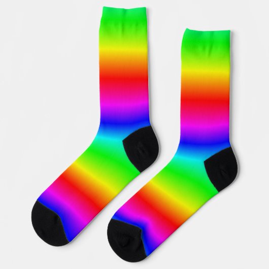 Rainbow Gradient Pattern Socken (Linkes Detail)