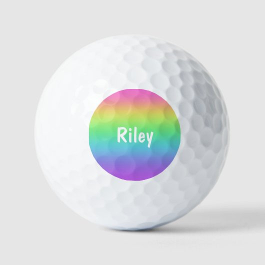 Rainbow Gradient Personalisiert Golfball (Vorderseite)