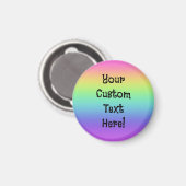 Rainbow Gradient Personalisiert Magnet (Vorderseite/Rückseite)