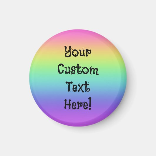 Rainbow Gradient Personalisiert Magnet (Vorne)