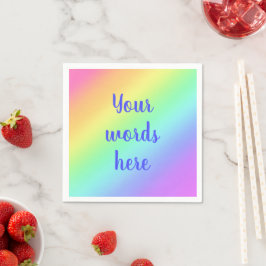 Rainbow Gradient Personalisiert Paper Napkins Serviette