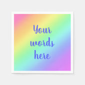 Rainbow Gradient Personalisiert Paper Napkins Serviette (Vorderseite)