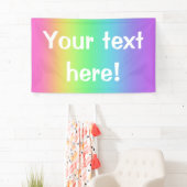 Rainbow Gradient Personalisiert Party Banner (Insitu)