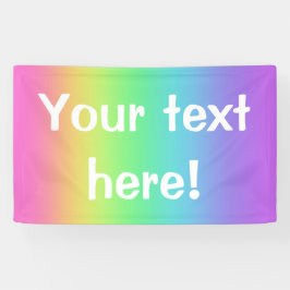 Rainbow Gradient Personalisiert Party Banner