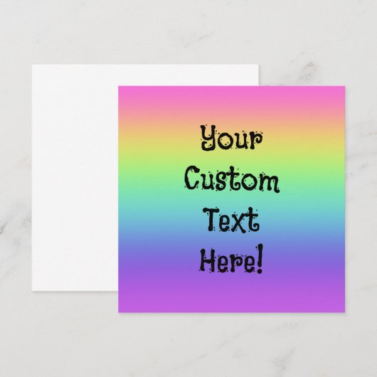 Rainbow Gradient Personalisierte Grußkarte (Vorne/Hinten)
