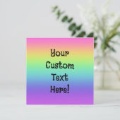 Rainbow Gradient Personalisierte Grußkarte (Stehend Vorderseite)