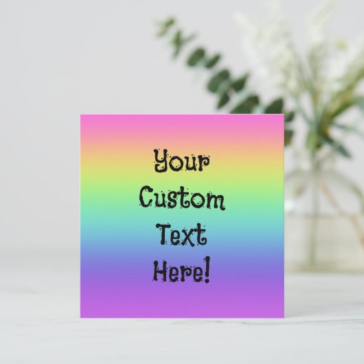 Rainbow Gradient Personalisierte Grußkarte (Stehend Vorderseite)