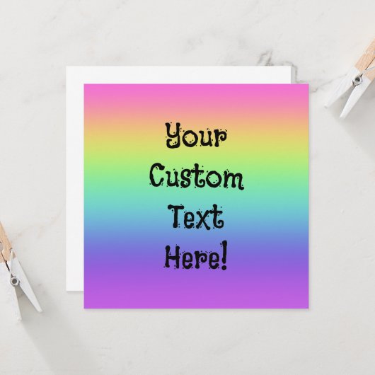 Rainbow Gradient Personalisierte Grußkarte (Vorderseite/Rückseite Beispiel)