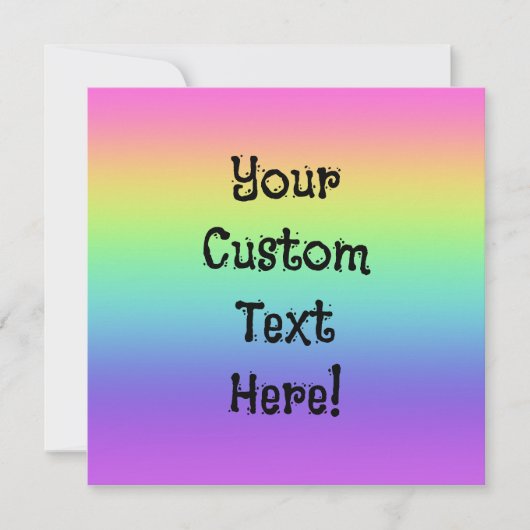 Rainbow Gradient Personalisierte Grußkarte (Vorderseite)
