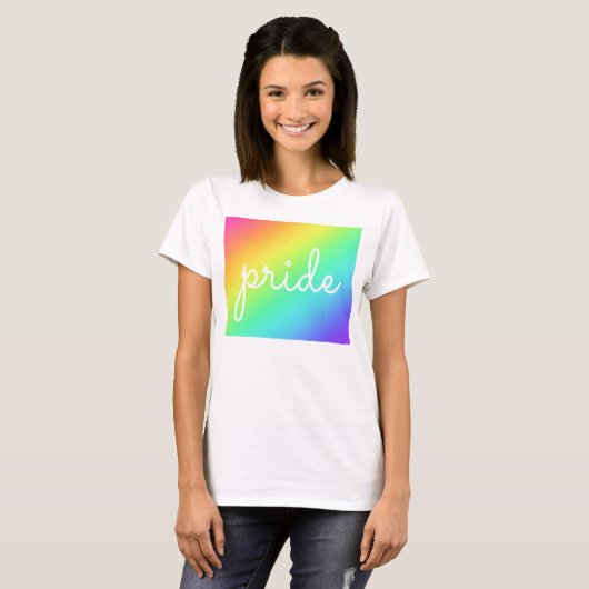 Rainbow Gradient Pride Womans T - Shirt (Vorne ganz)