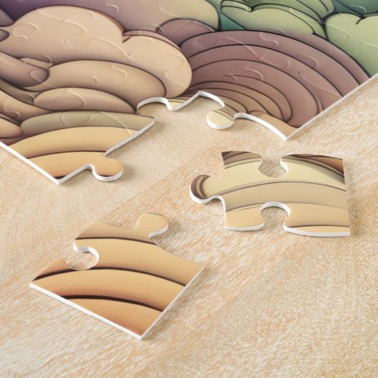 Rainbow Gradient Ripples Puzzle (Seite)