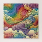 Rainbow Gradient Ripples Puzzle (Vertikal)