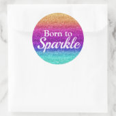 Rainbow Gradient Runder Aufkleber (Tasche)