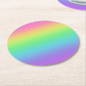 Rainbow Gradient Runder Pappuntersetzer (Angewinkelt)