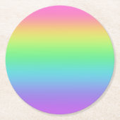 Rainbow Gradient Runder Pappuntersetzer (Vorderseite)
