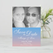 Rainbow Gradient Save the Date Foto Einladung (Stehend Vorderseite)