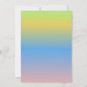 Rainbow Gradient Save the Date Foto Einladung (Rückseite)