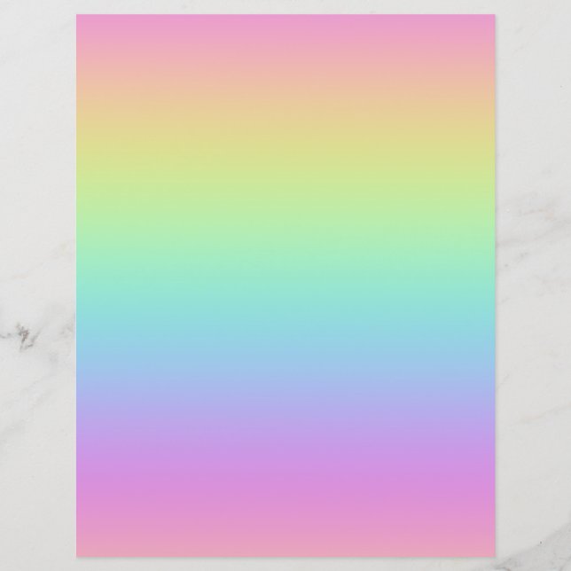 Rainbow Gradient Scrapbook Paper (Rückseite)