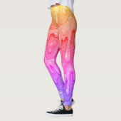 Rainbow Gradient Slime Tropfen Leggings (Links)