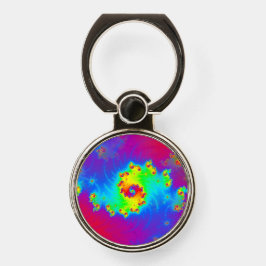 Rainbow Gradient Spiral Fraktal Handy Ring